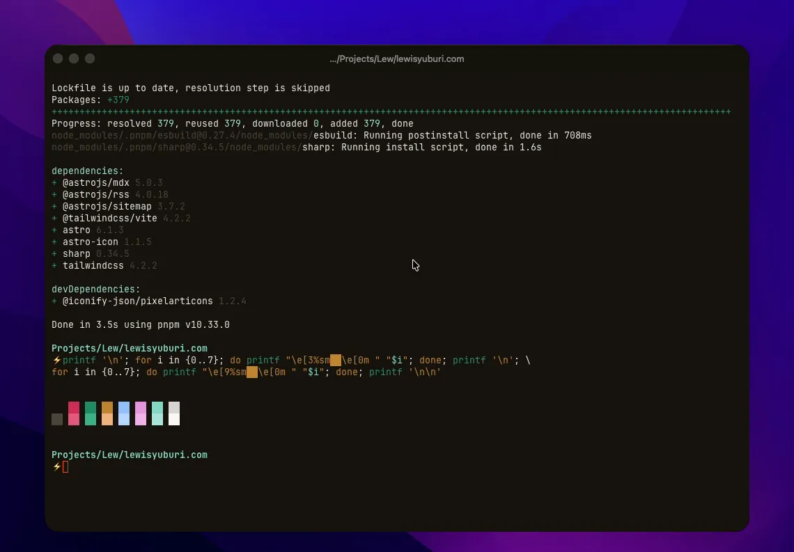 Amber Current para Ghostty en modo dark